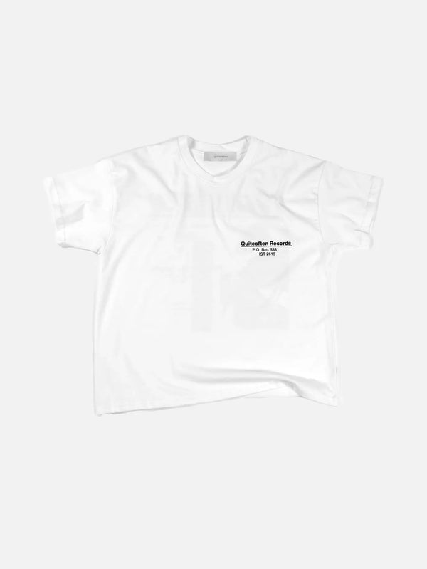 QUITEOFTEN Records Tee - White - Uncategorized T-SHIRT