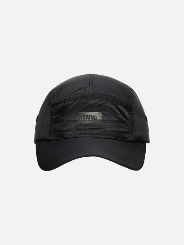 RAINS 5 Panel Ripstop Cap - Black - Hats ŞAPKA