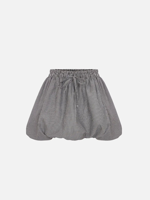 MI MAGIC LOVE Rani Black Gingham Balloon Skirt - Uncategorized ETEK