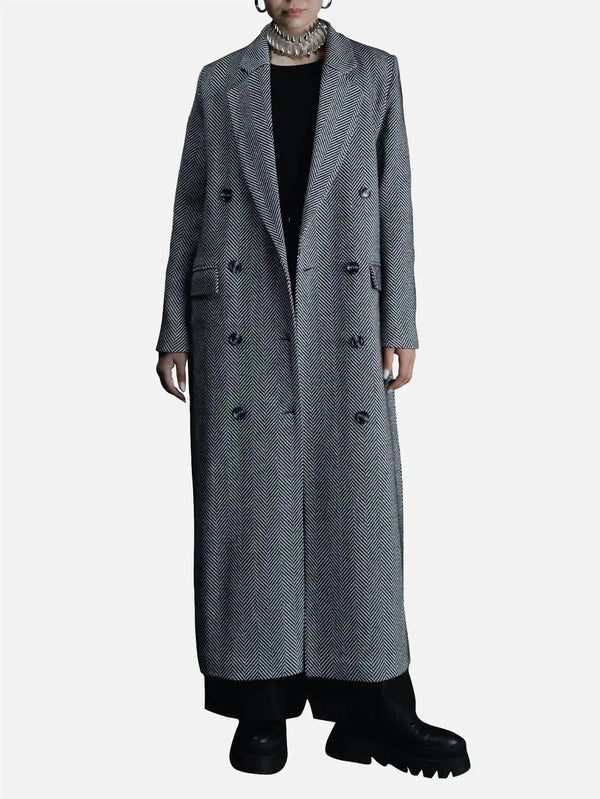 RE2MC Unisex Long Oversize Wool Coat - Grey - KABAN