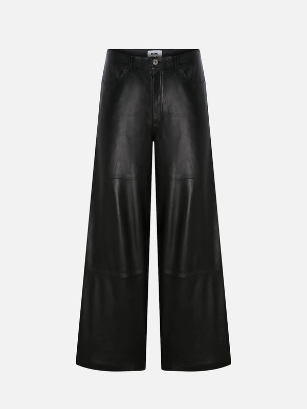 RE2MC Deri Pantolon - Siyah AW25602 - Uncategorized PANTOLON