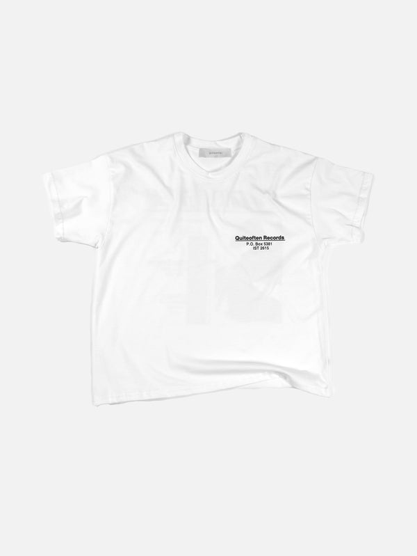 QUITEOFTEN, Records Tee - White, T-SHIRT, shopi go'da!