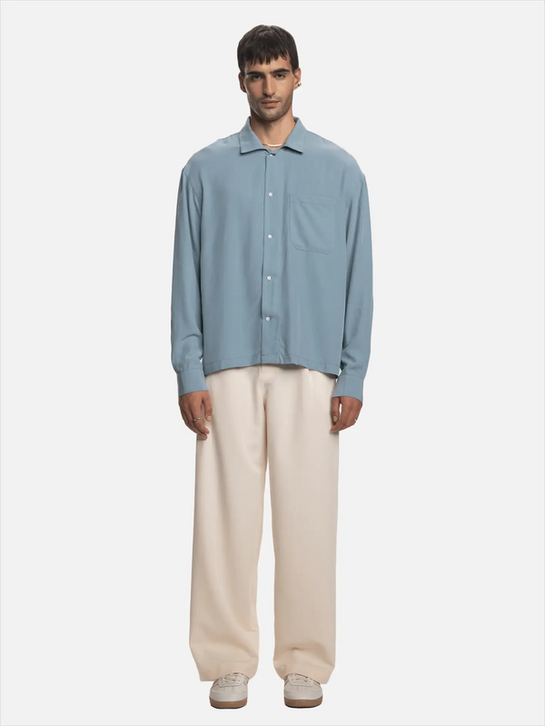 SHOPI GO Mako Arka Beli Lastikli Pantolon - Kırık Beyaz - Pants PANTOLON