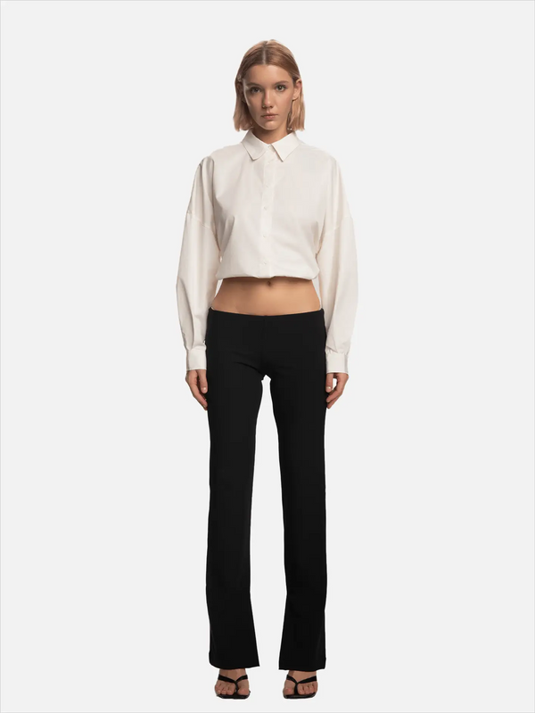 SHOPI GO Keiko Düşük Bel Pantolon - Siyah - Pants PANTOLON