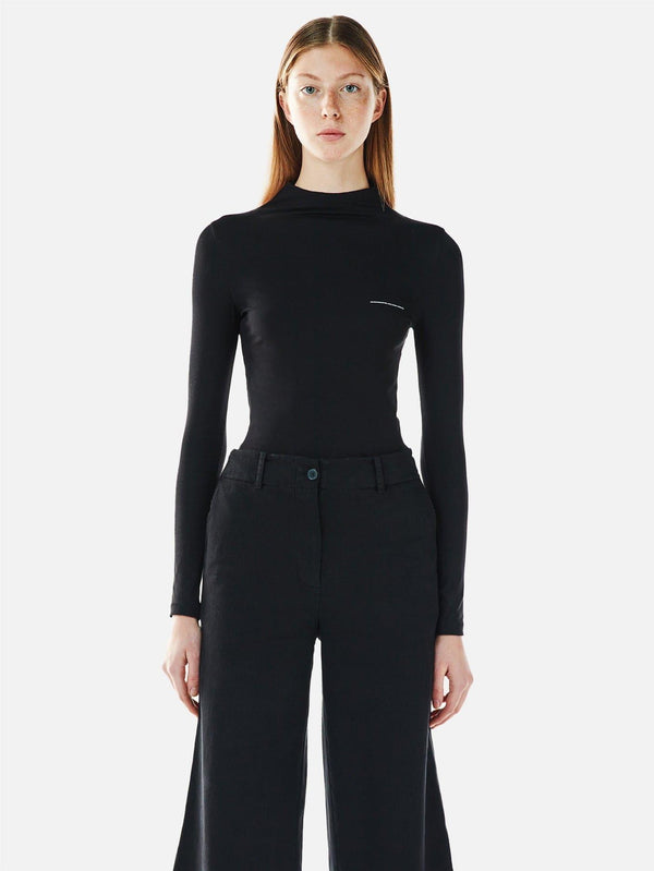 SHOPI GO - T-SHIRT - Uzun Kollu Turtleneck Yaka T-shirt - Siyah - shopi go'da!.
