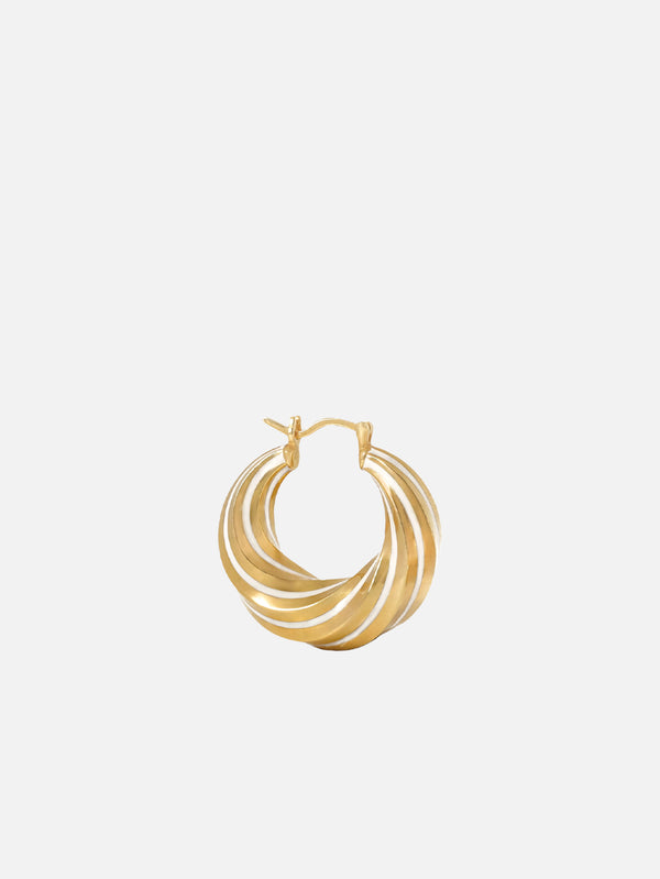 SIMI SENG - KÜPE - Nightingale Earrings - White Enamel - shopi go'da!.
