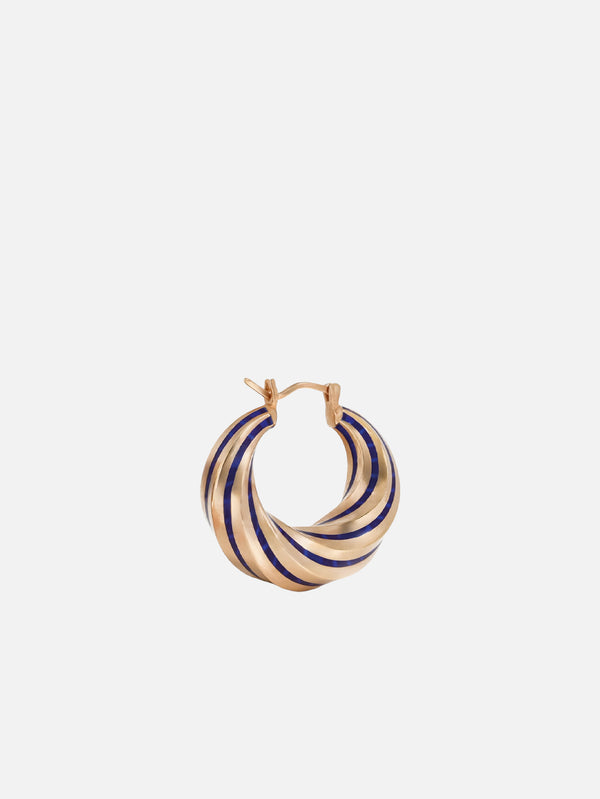 SIMI SENG - KÜPE - Nightingale Earrings - Bronze/Navy Enamel - shopi go'da!.