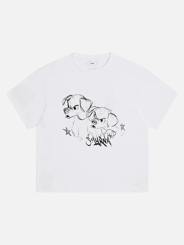 SMYRNA Puppies T-Shirt - White - T-Shirts T-SHIRT