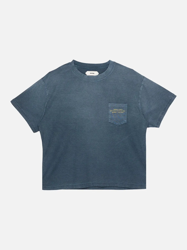 SMYRNA Trademark Pocket Tee - Washed Blue - T-Shirts T-SHIRT