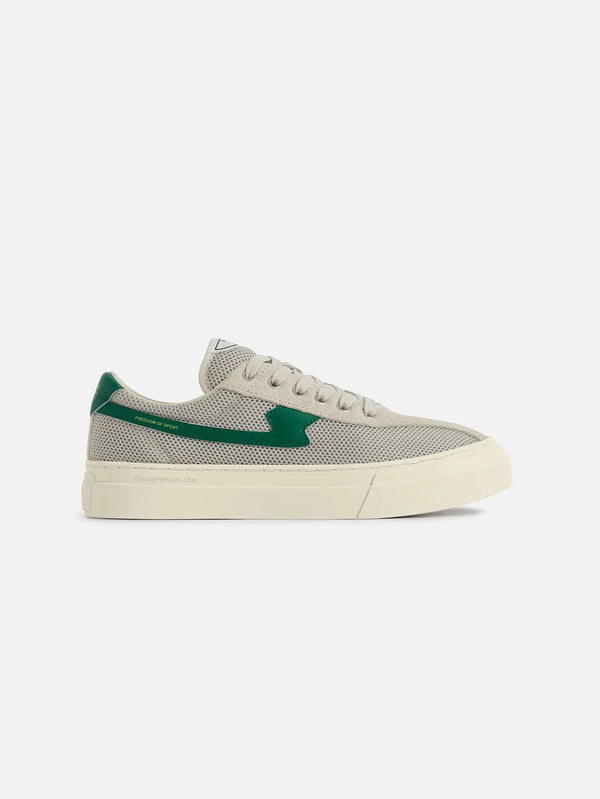 STEPNEY WORKERS CLUB Dellow S-Strike Cup Tennis Mesh - Ecru/Green - Sneakers SNEAKER