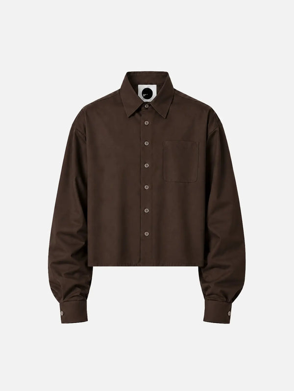 shopi go Sumida Boxy Shirt - Brown – kahverengi, ön görünüm