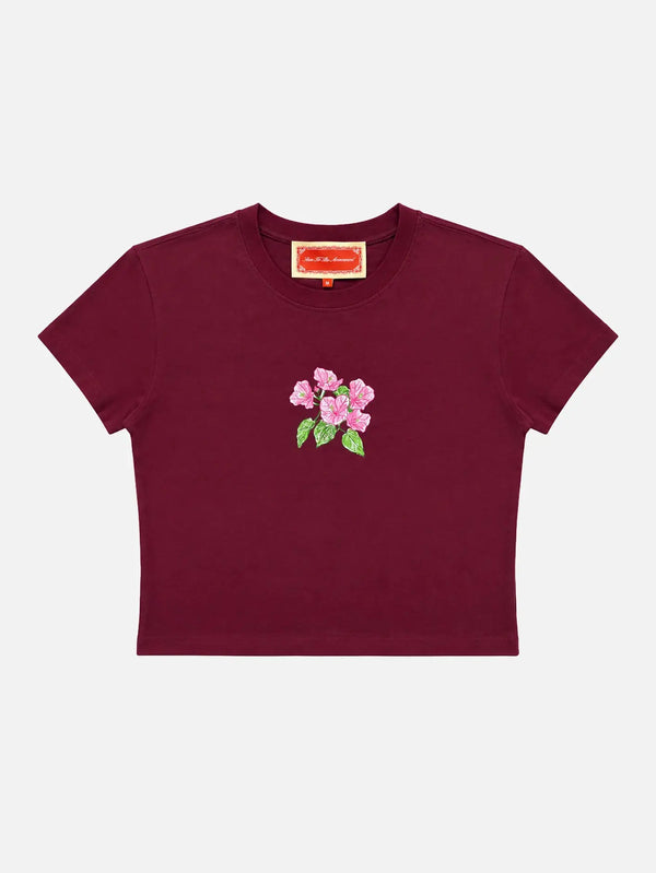 SOON TO BE ANNOUNCED Terrace Baby Tee - Burgundy - T-SHIRT