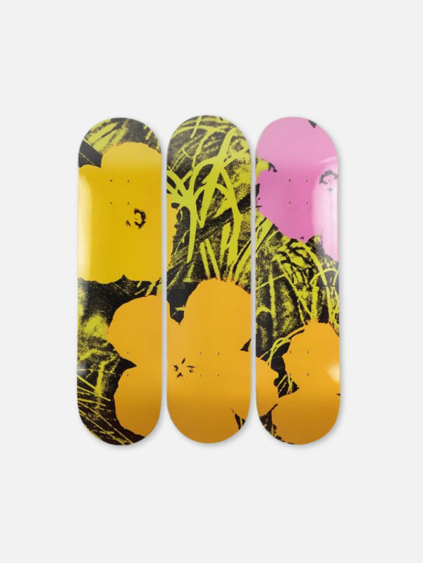 THE SKATEROOM - KAYKAY TAHTASI - Andy WARHOL Flowers - Lime/Orange - shopi go'da!.