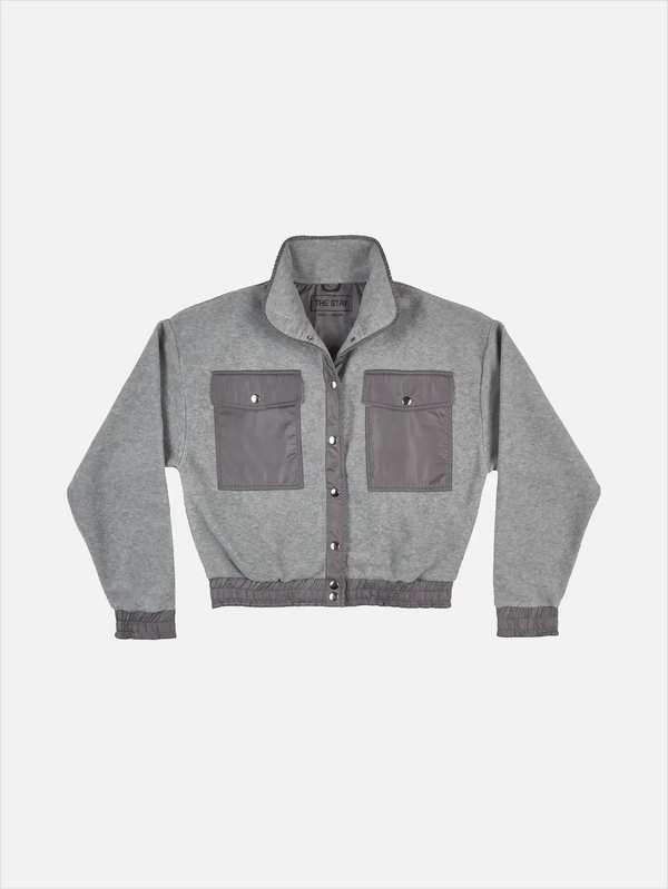 THE STAY LINE Oribu Polar Bomber Ceket - Gri - Jackets CEKET