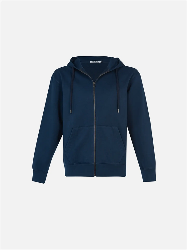 THE STAY LINE Denis Kapüşonlu Fermuarlı Sweatshirt - Lacivert - Cardigans HIRKA