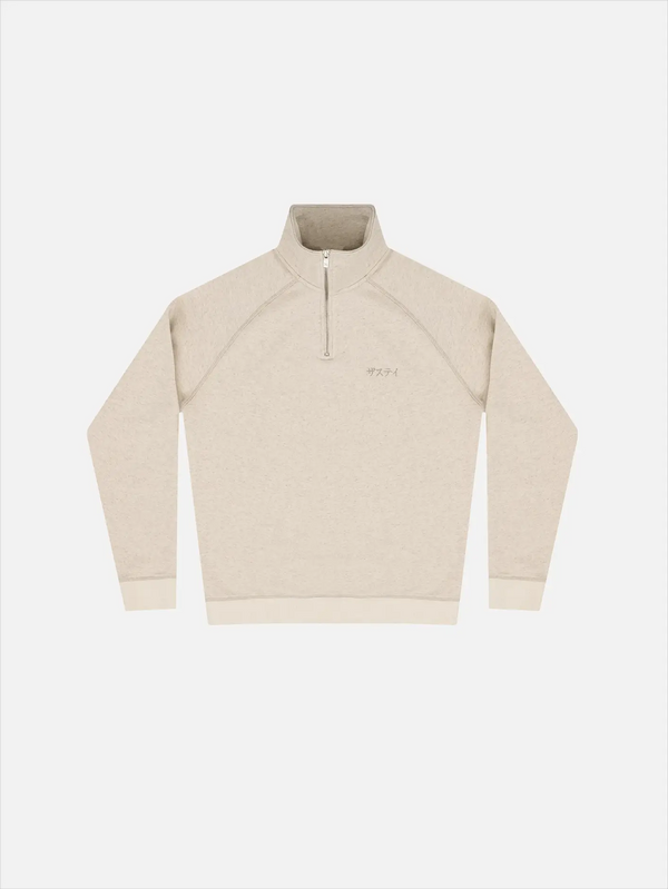 THE STAY LINE Yuki Japon Detaylı Sweatshirt - Ekru Melanj - Sweatshirts SWEATSHIRT