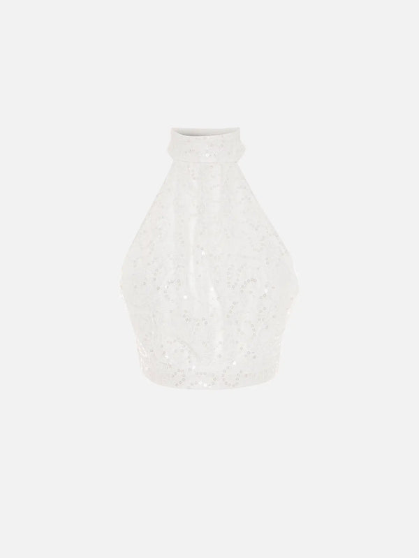 THE TACCA Lysandra Lace Blouse - White - Uncategorized BLUZ