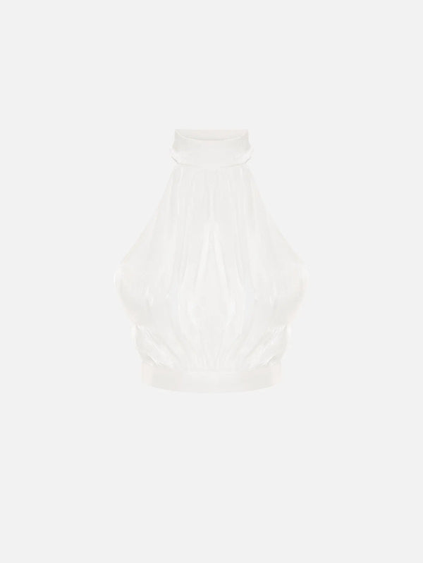 THE TACCA Lysandra Silk Blouse - White - Uncategorized BLUZ
