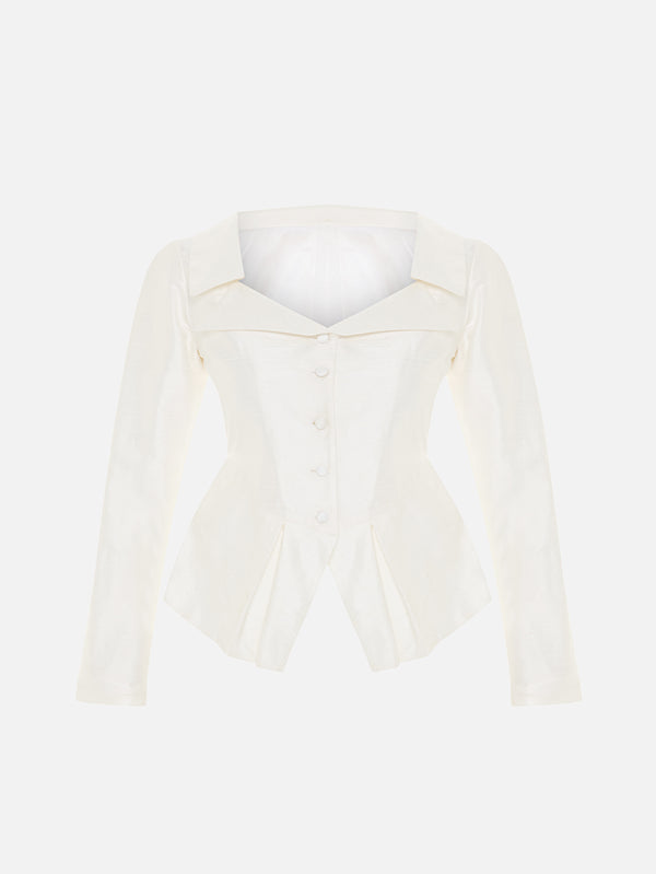 THE TACCA - CEKET - Antoniette Jacket - White - shopi go'da!.