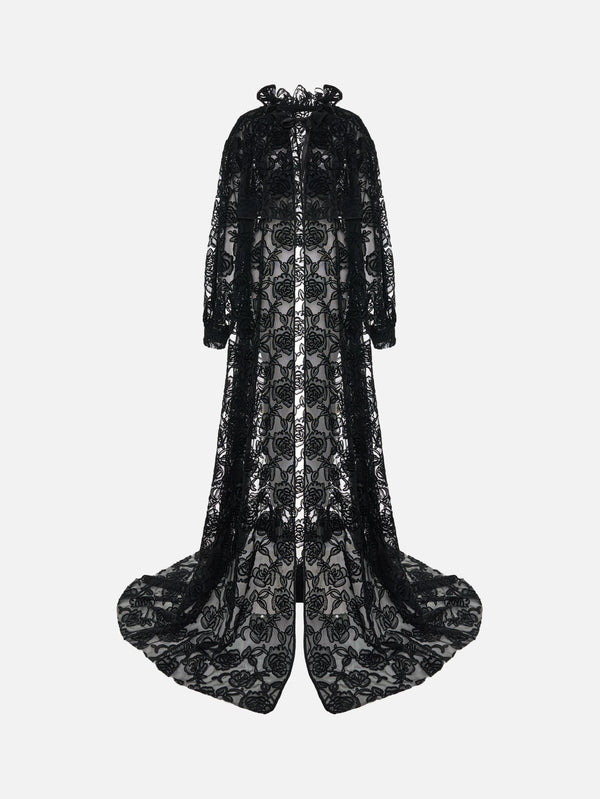 THE TACCA - PELERİN - Nightbloom Cape - Black - shopi go'da!.