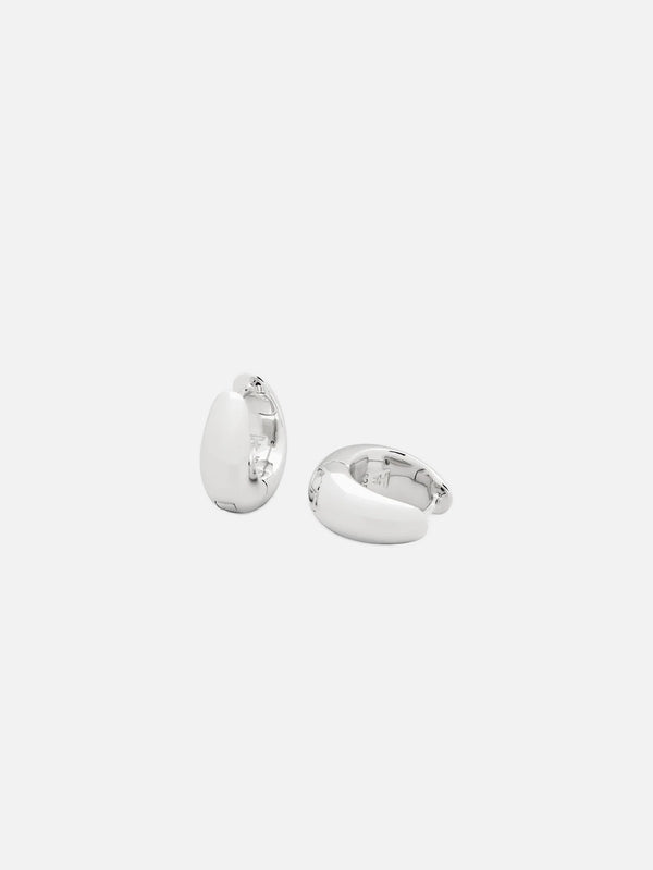 TOM WOOD - KÜPE - Ice Hoops Small Earrings - Silver - shopi go'da!.
