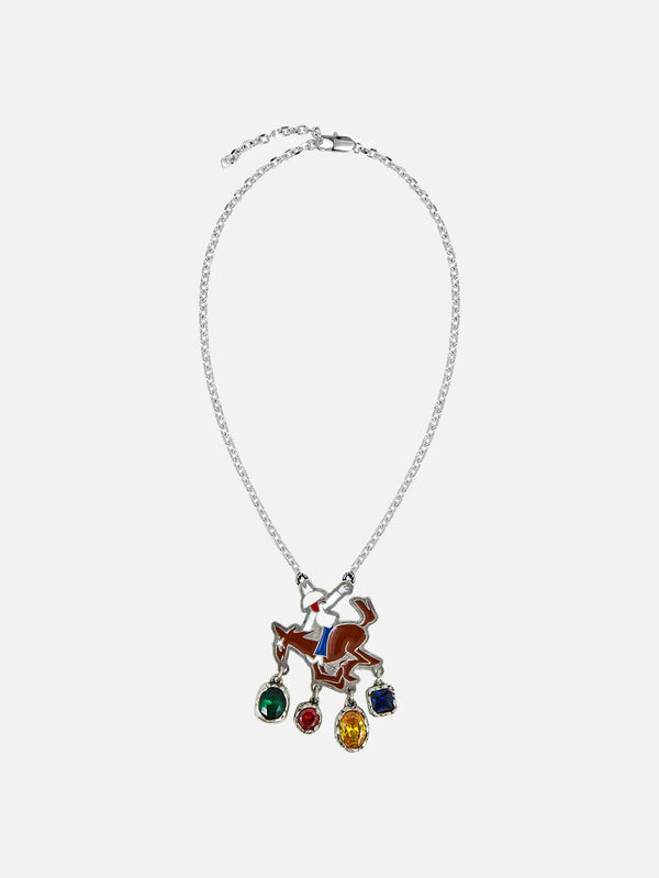 TWOJEYS Ignorant Cowboy Necklace - Silver - Uncategorized KOLYE