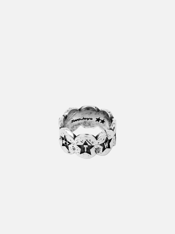 TWOJEYS Circles & Stars Ring - Silver - Uncategorized YÜZÜK
