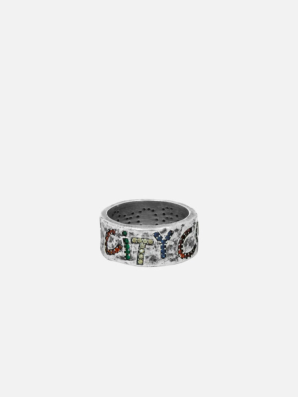 TWOJEYS City Cowboys Stone Ring - Silver - Uncategorized YÜZÜK