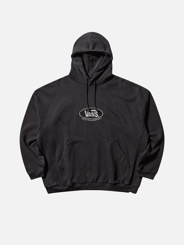 VANS - SWEATSHIRT - A.O.D. Oval Logo Hoodie - Washed Black - shopi go'da!.