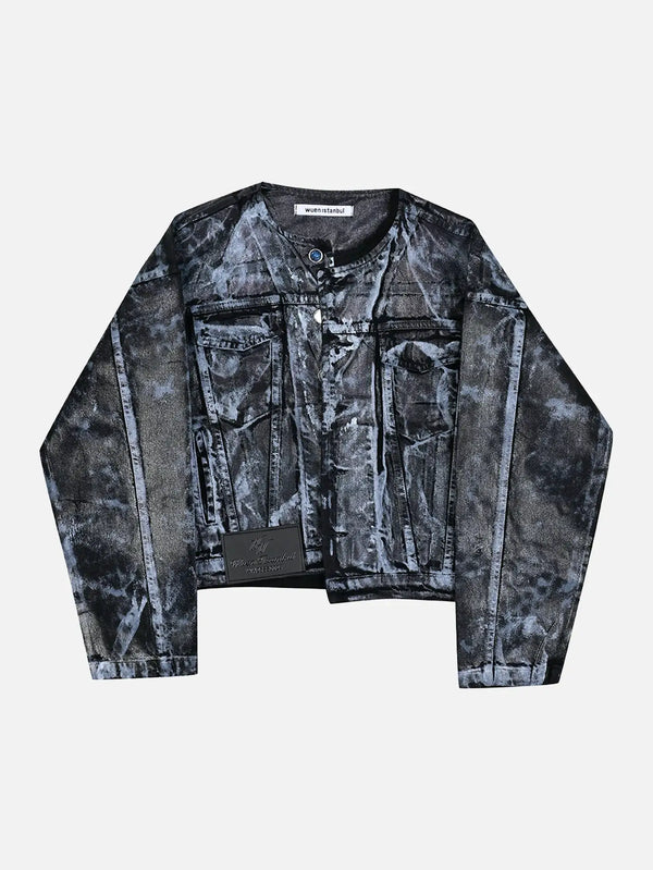 WUEN İSTANBUL Wax Jacket - Black/White - Jackets CEKET
