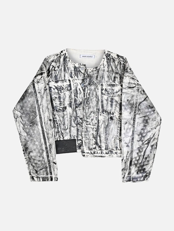WUEN İSTANBUL Wax Jacket - White/Black - Coats & Jackets CEKET