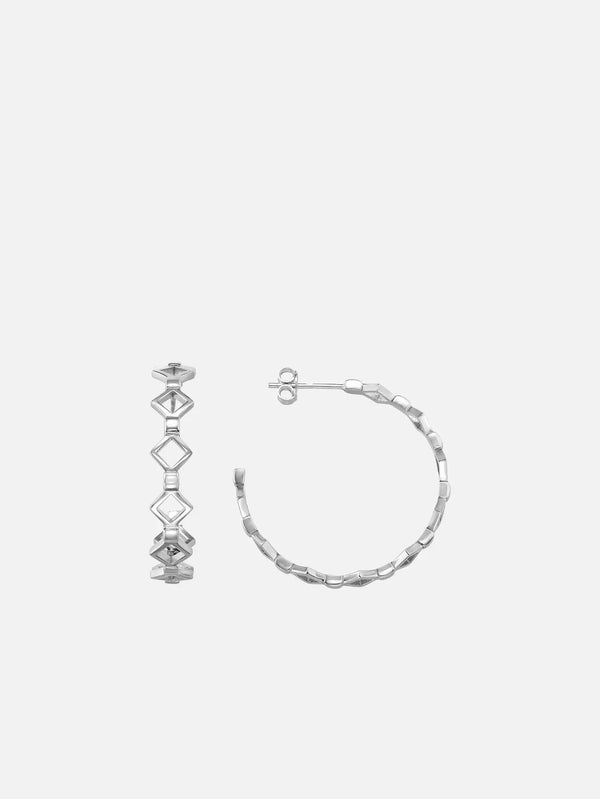 X STUDIO Silhouette Hoop Earrings - Silver - Uncategorized KÜPE