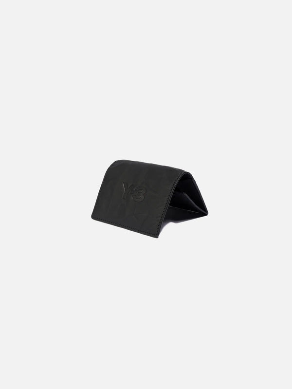 Y-3 Y-3 Leather Card Wallet - Black - Wallets CÜZDAN