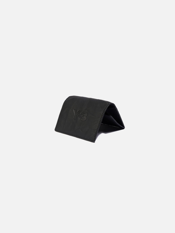 Y-3 - CÜZDAN - Y-3 Leather Card Wallet - Black - shopi go'da!.