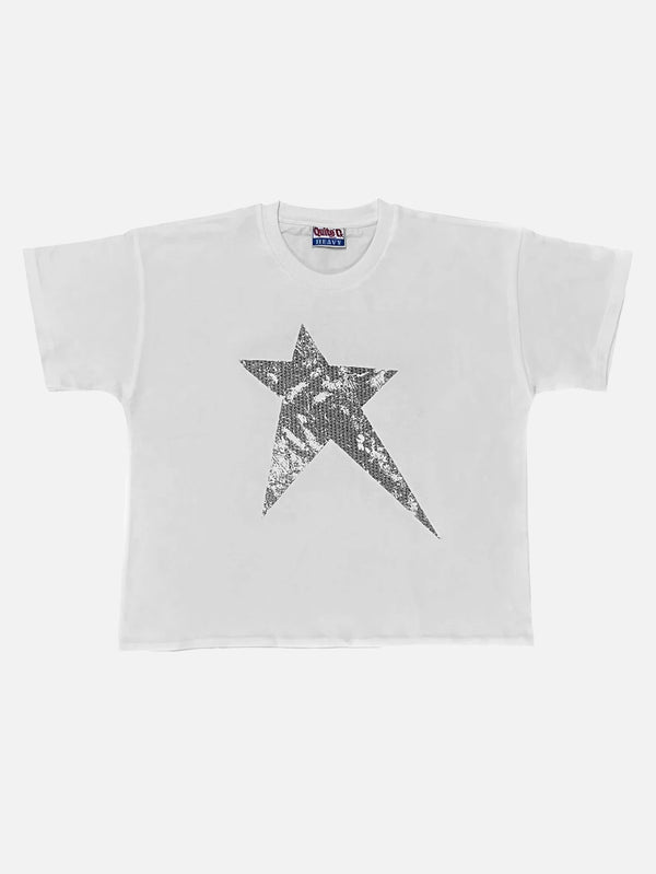 QUITEOFTEN, Trauma Star Tee - White, T-SHIRT, shopi go'da!