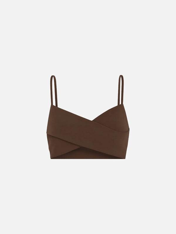 YORSTRULY Cross Over Short Bralette - Espresso Martini - Uncategorized BRALETTE