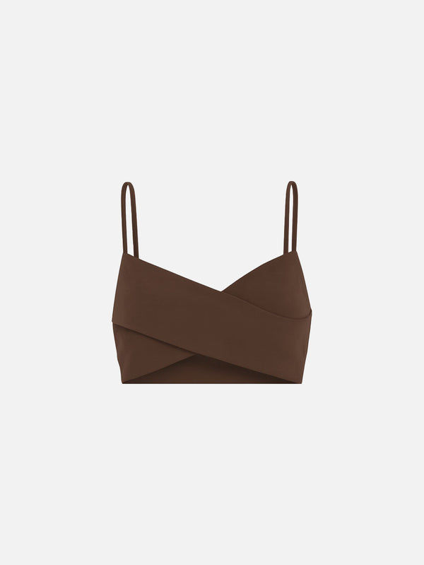 YORSTRULY - BRALETTE - Cross Over Short Bralette - Espresso Martini - shopi go'da!.