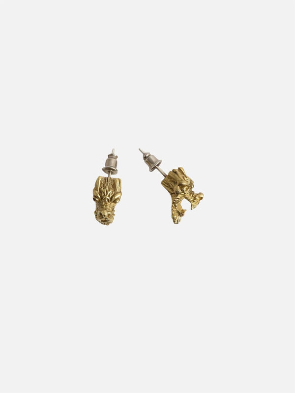 ZEWORKS - KÜPE - Bold Dragon Mini Earrings - Gold - shopi go'da!.