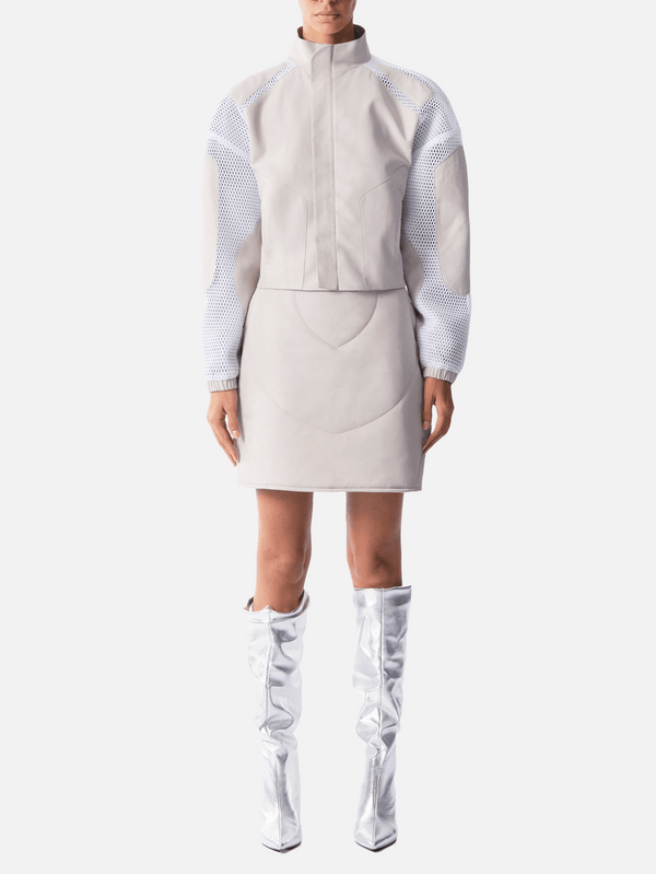 KNTLGY, Space Tech Bomber Jacket - Grey, CEKET, shopi go'da!