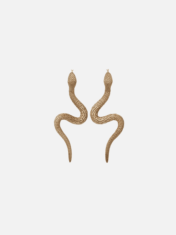 ZEWORKS, Naga Earrings - Gold, KÜPE, shopi go'da!