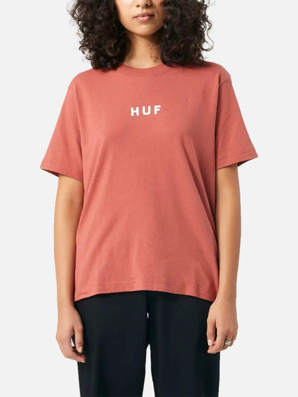 HUF OG Logo S/S Relax Tee - Pink - T-Shirts T-SHIRT