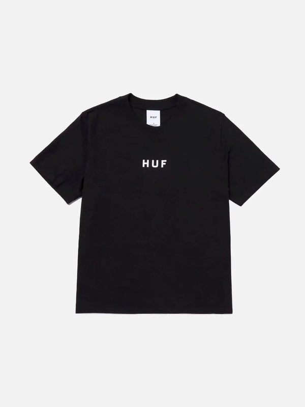 HUF OG Logo S/S Relax Tee - Black - T-Shirts T-SHIRT