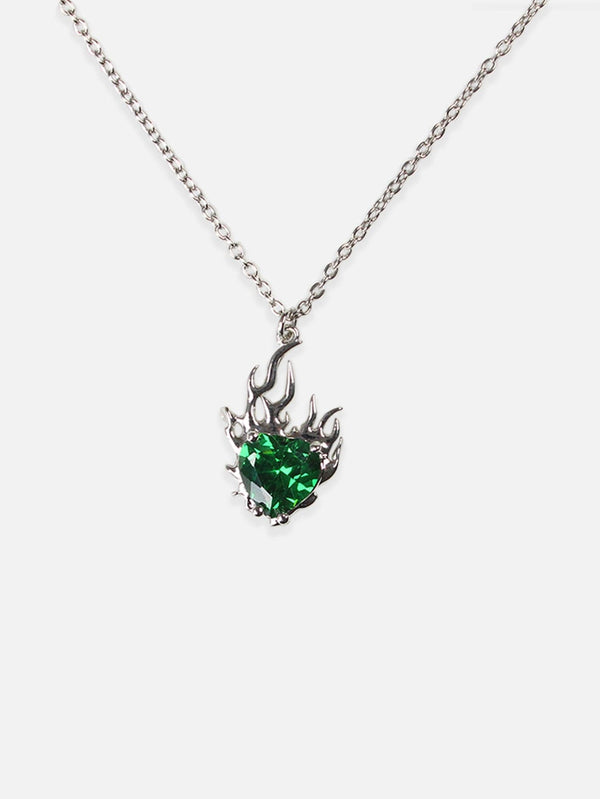 Blaze Necklace - Green - shopi go