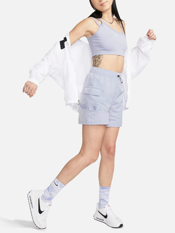 NIKE Sportswear Everyday Modern Asymmetrical Cropped Tank - Purple - Athletics ATLET