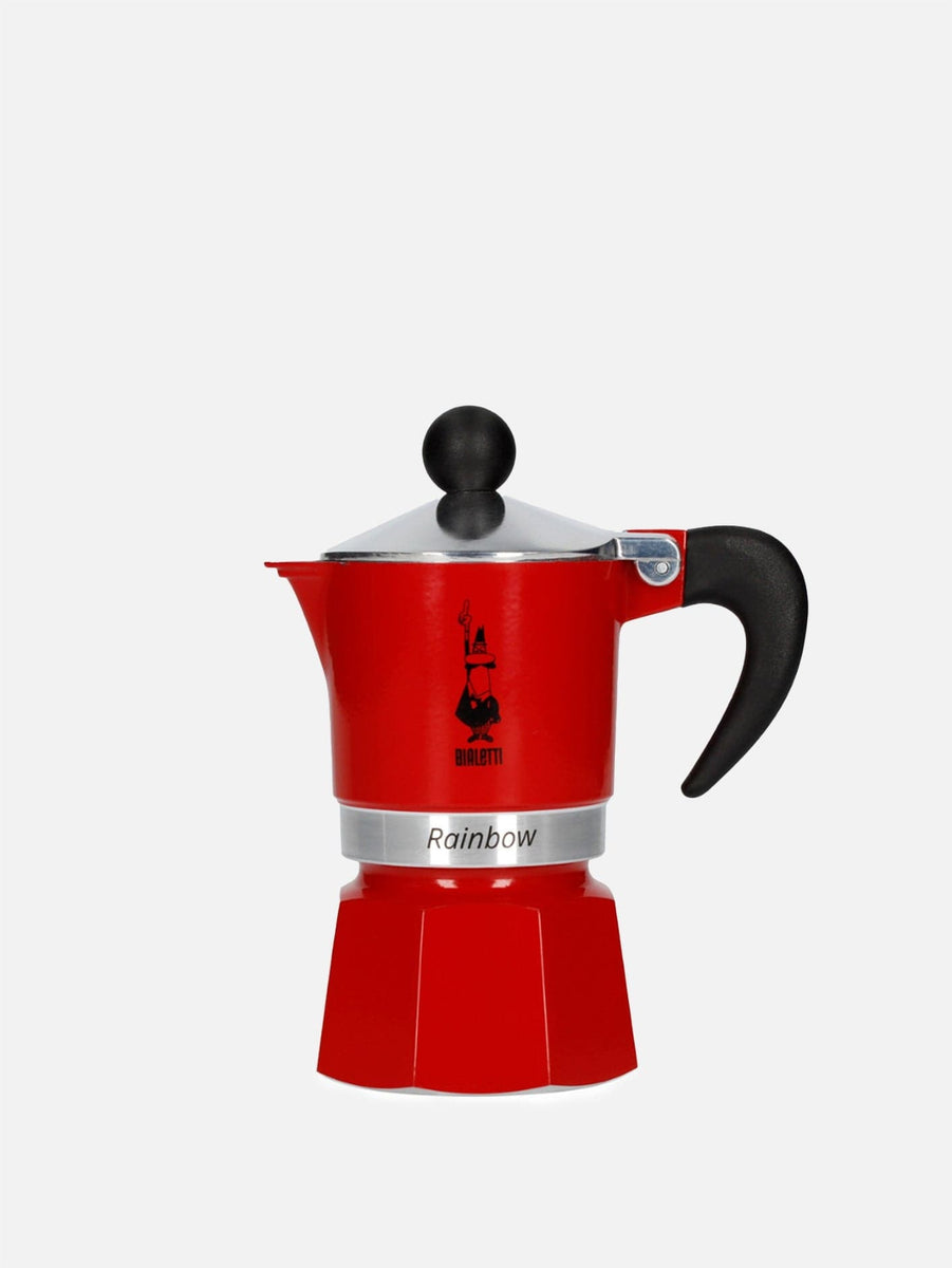 Rainbow Moka Pot 3 Cup Red KAHVE MAKİNESİ shopi go