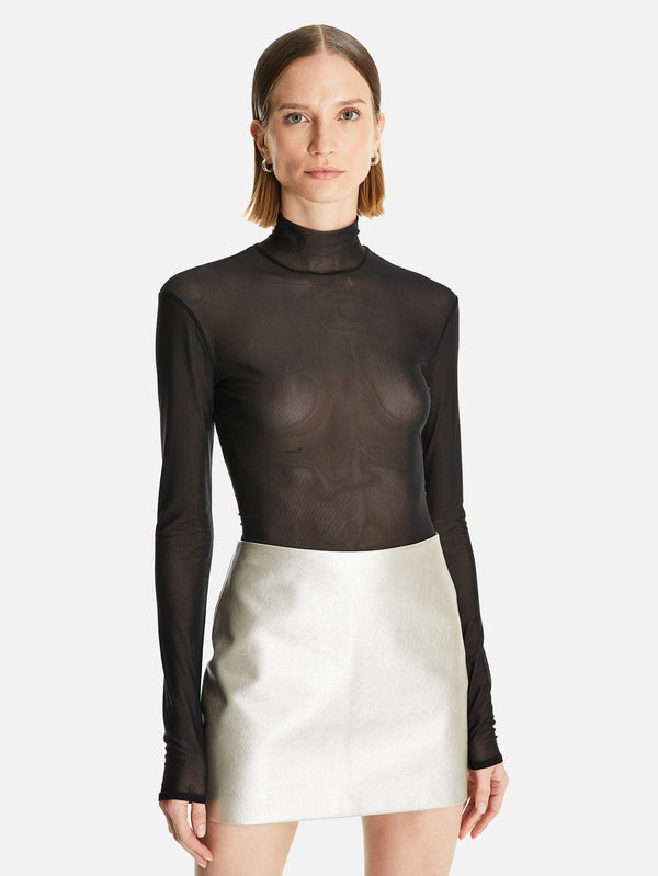 Niki Metalik Vegan Deri Mini Etek - shopi go