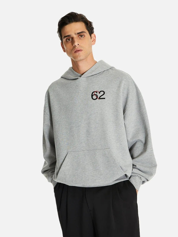 SHOPI GO Amagi Nakış Detaylı Oversize Kapüşonlu Sweatshirt - Sweatshirts SWEATSHIRT