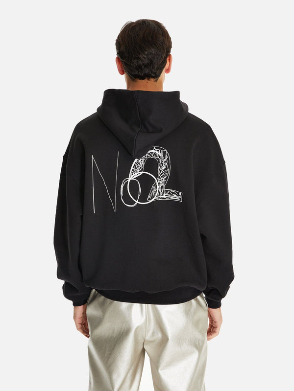 Amagi No62 Sırt Baskılı Oversize Kapüşonlu Sweatshirt - shopi go