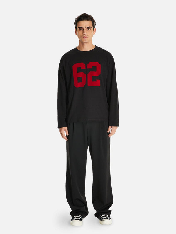 Abuta Uzun Kollu Flok Baskılı T-Shirt - shopi go