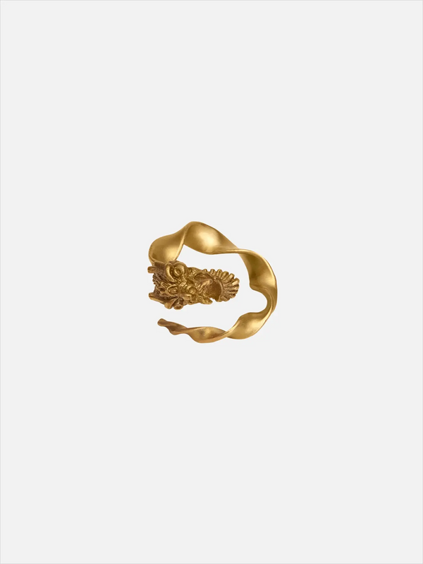 ZEWORKS Bold Dragon Burma Ring - Gold - Rings YÜZÜK